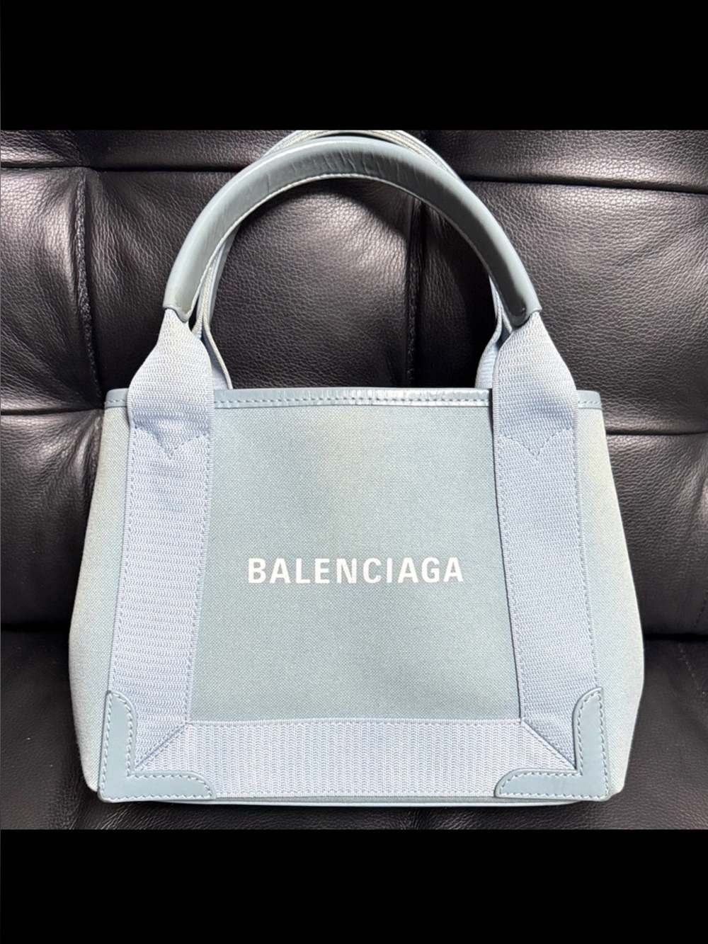 Balenciaga Sky Blue Tote Bag